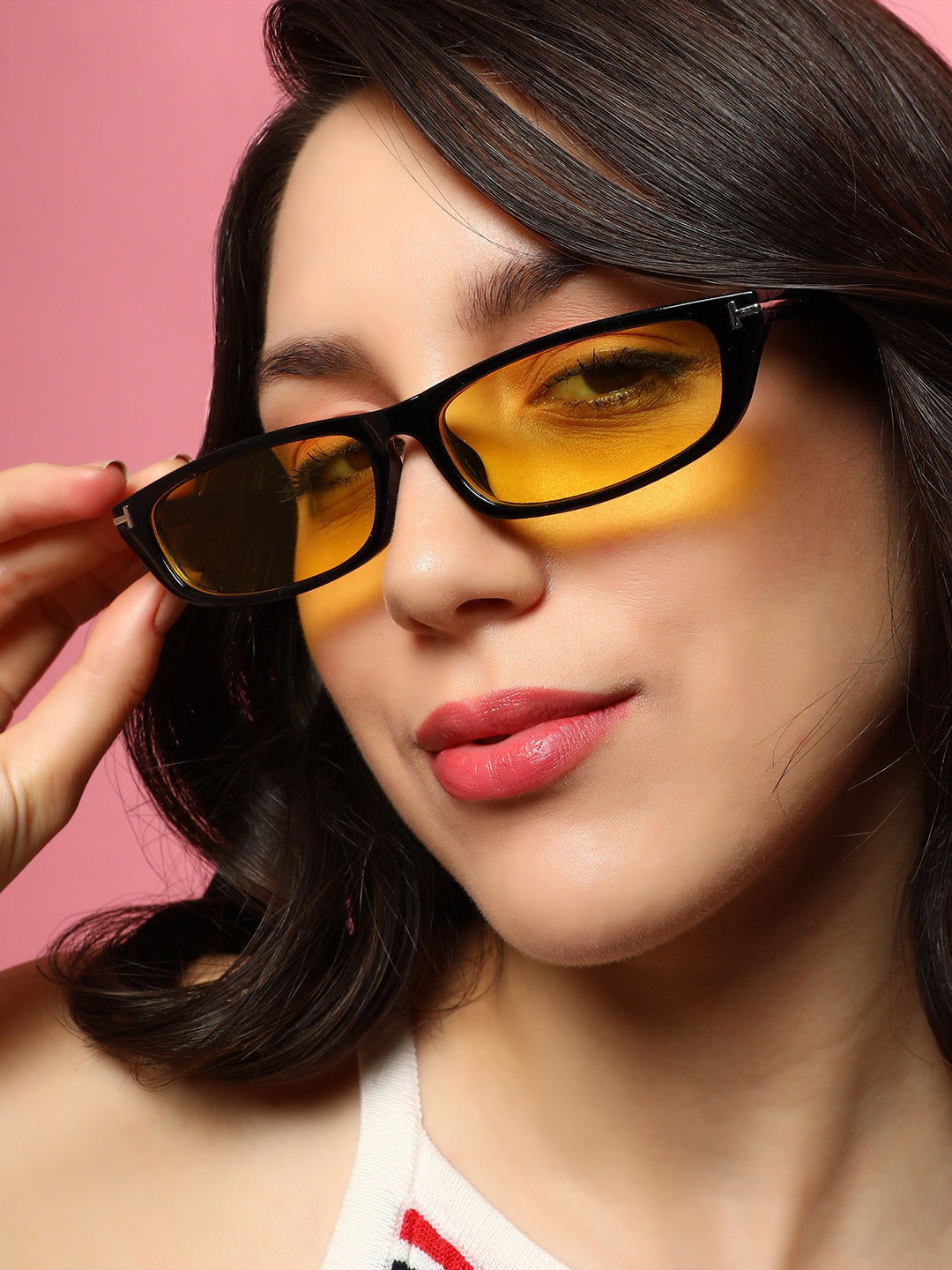 The Sleek Rectangular Sunglasses - Corn Yellow