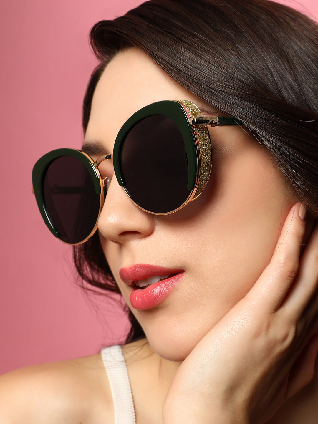 The Gleaming Oversized Sunglasses - Onyx Black