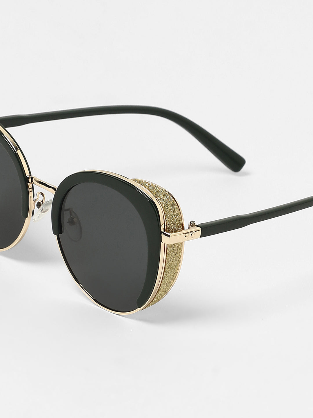 The Gleaming Oversized Sunglasses - Onyx Black