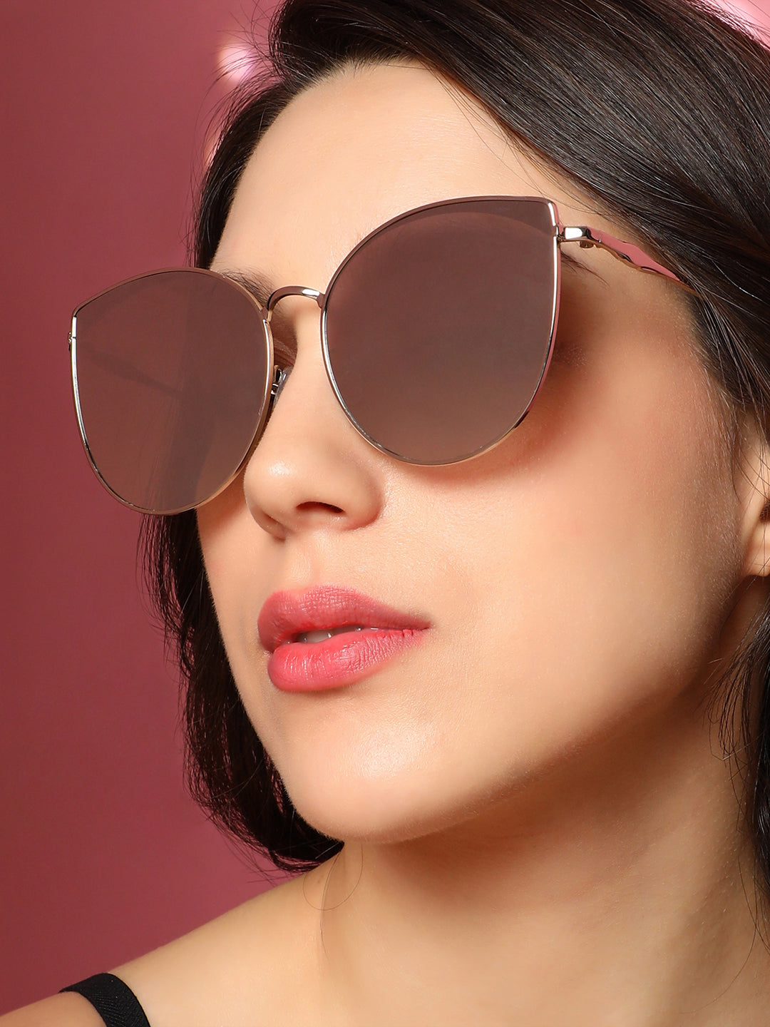 The Metallic Cateye Sunglasses - Metallic Silver