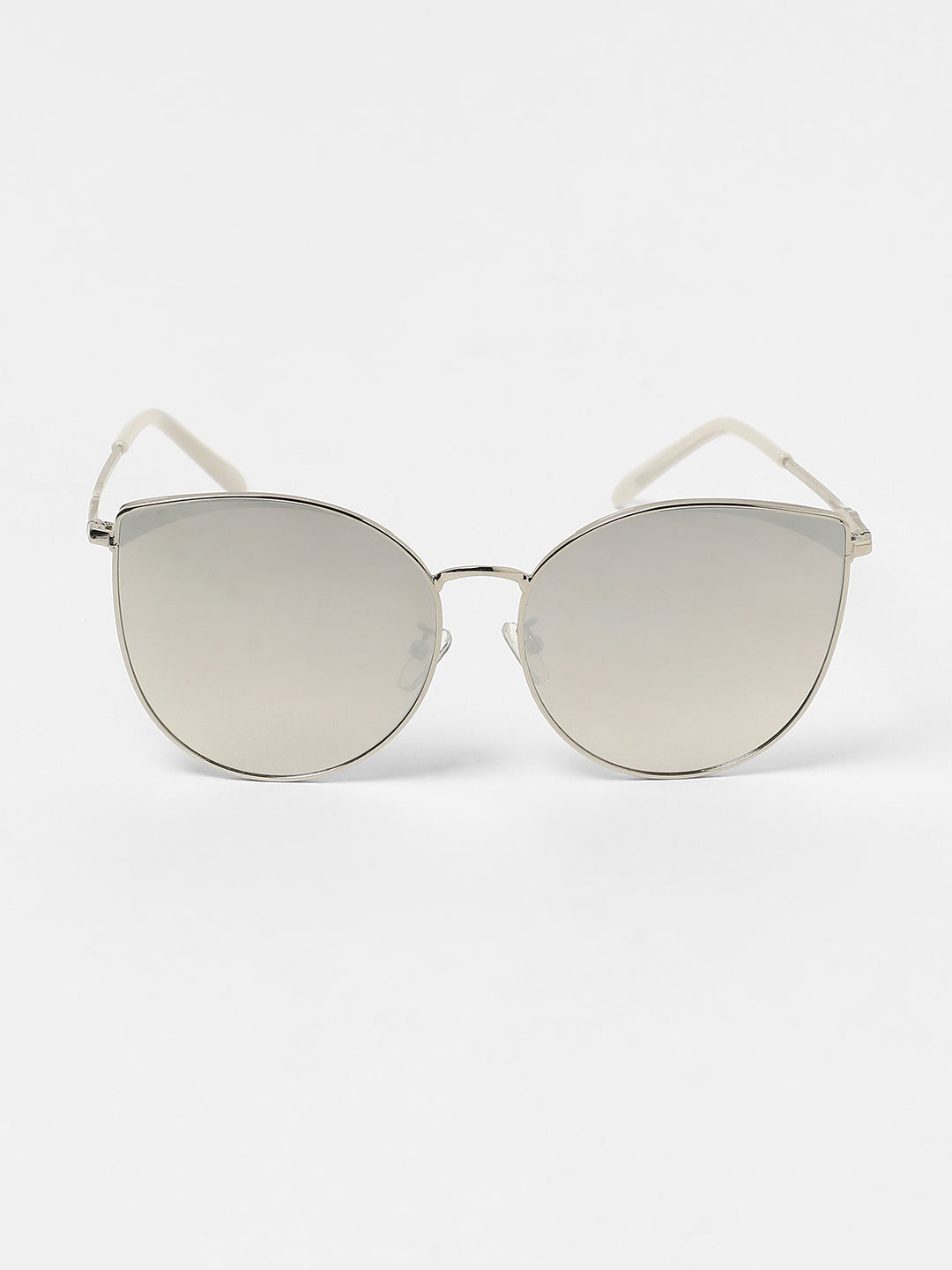 The Metallic Cateye Sunglasses - Metallic Silver