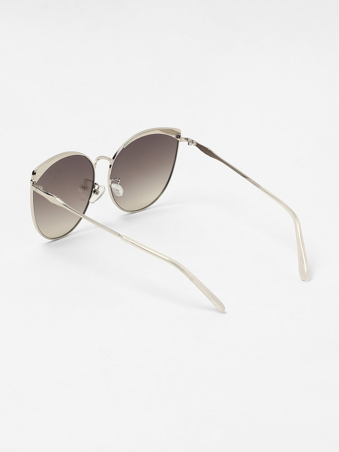 The Metallic Cateye Sunglasses - Metallic Silver