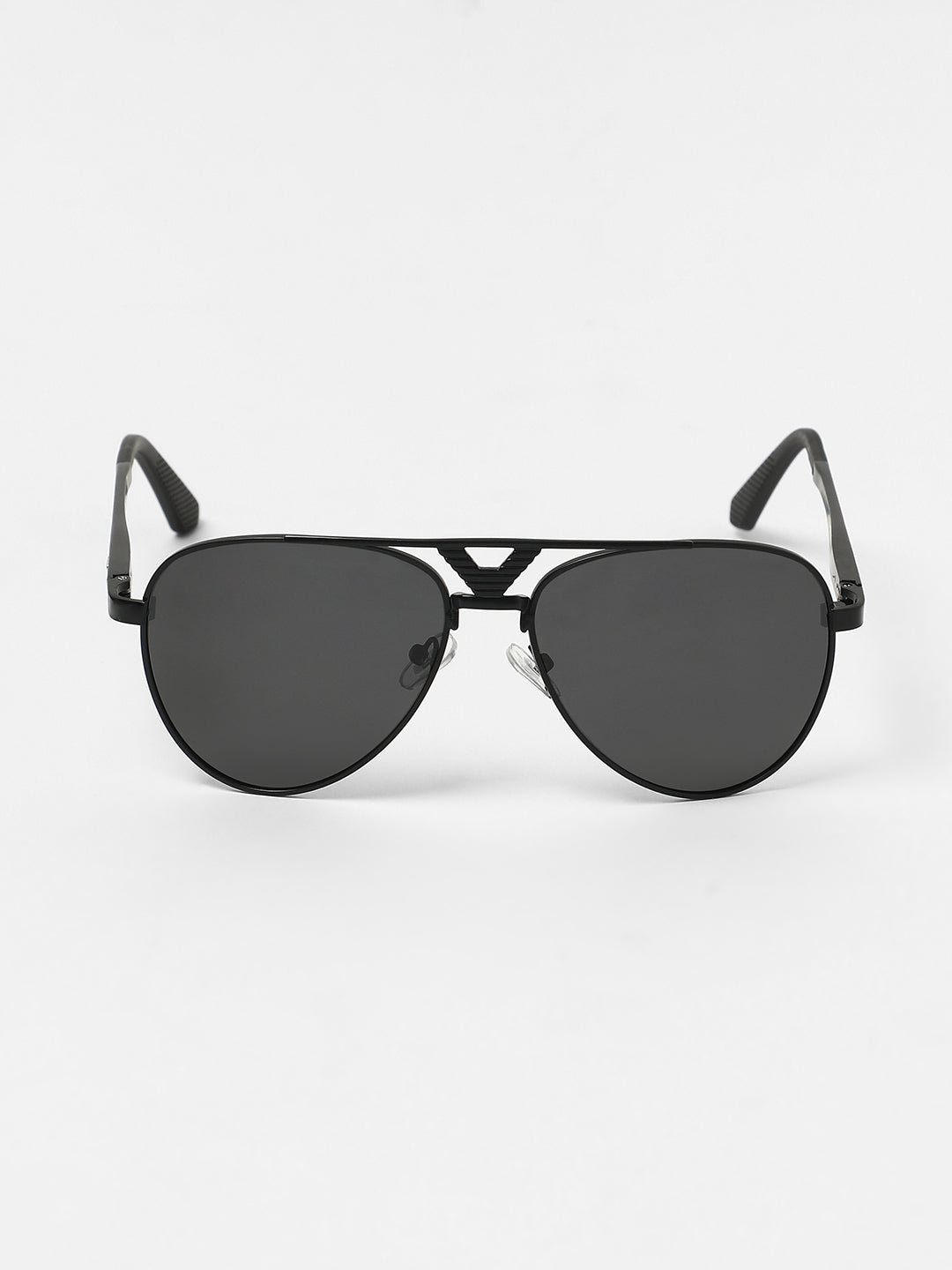 The V-Bar Aviator Sunglasses - Onyx Black