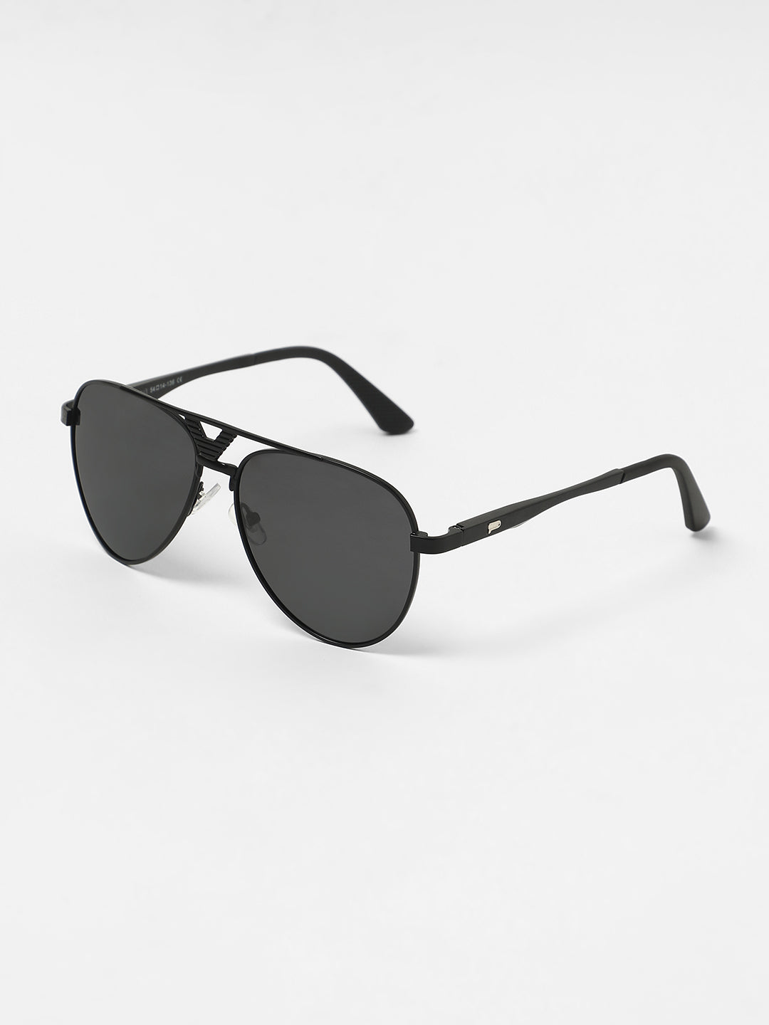 The V-Bar Aviator Sunglasses - Onyx Black