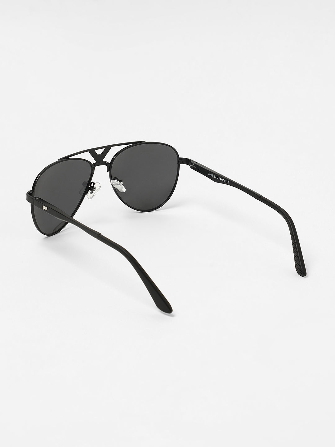 The V-Bar Aviator Sunglasses - Onyx Black