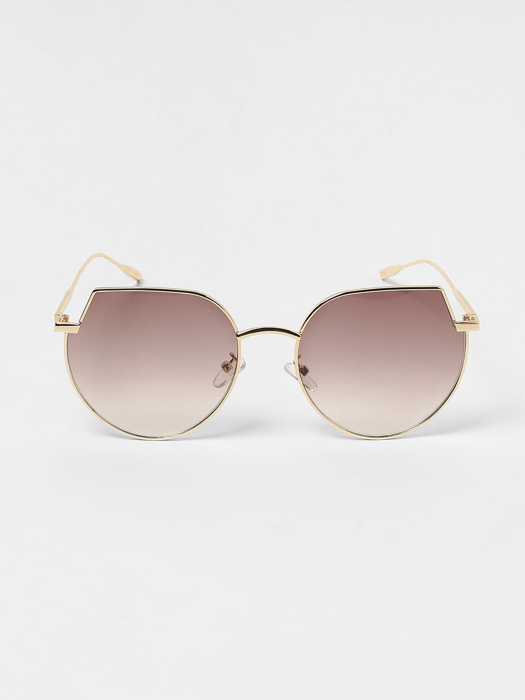 The Curved Cateye Sunglasses - Champayne Gold