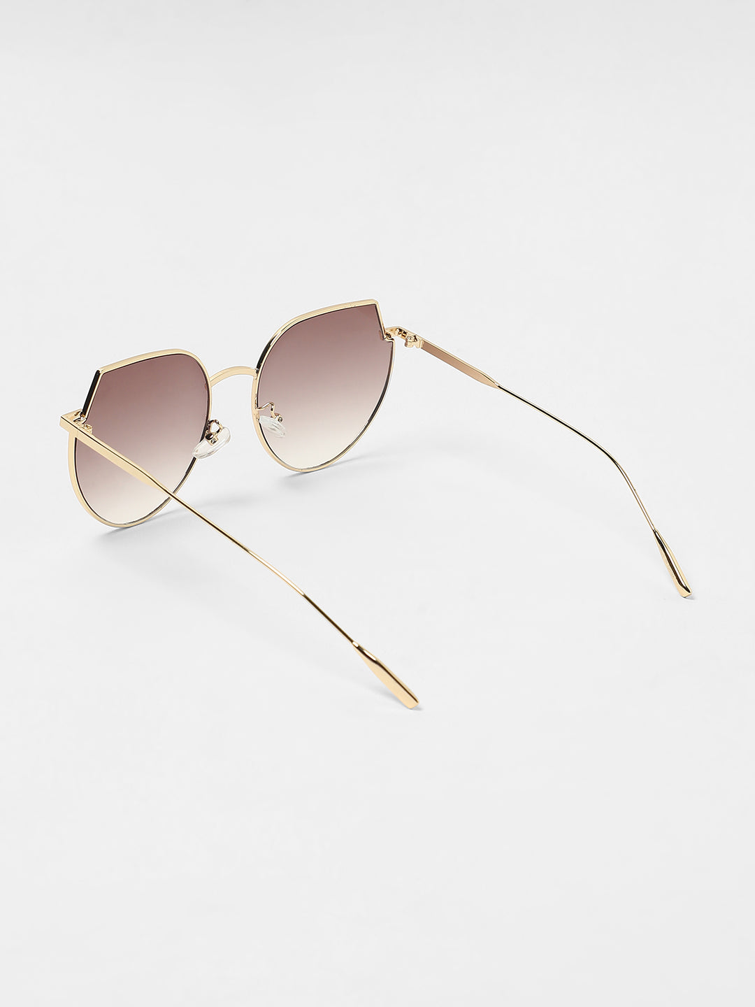 The Curved Cateye Sunglasses - Champayne Gold