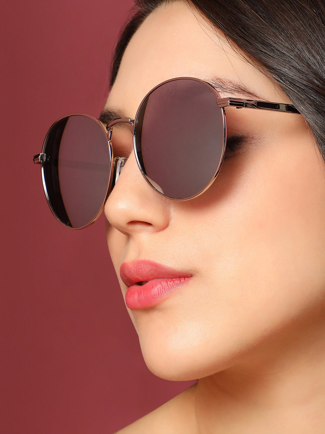 The Metallic Round Sunglasses - Metallic Silver