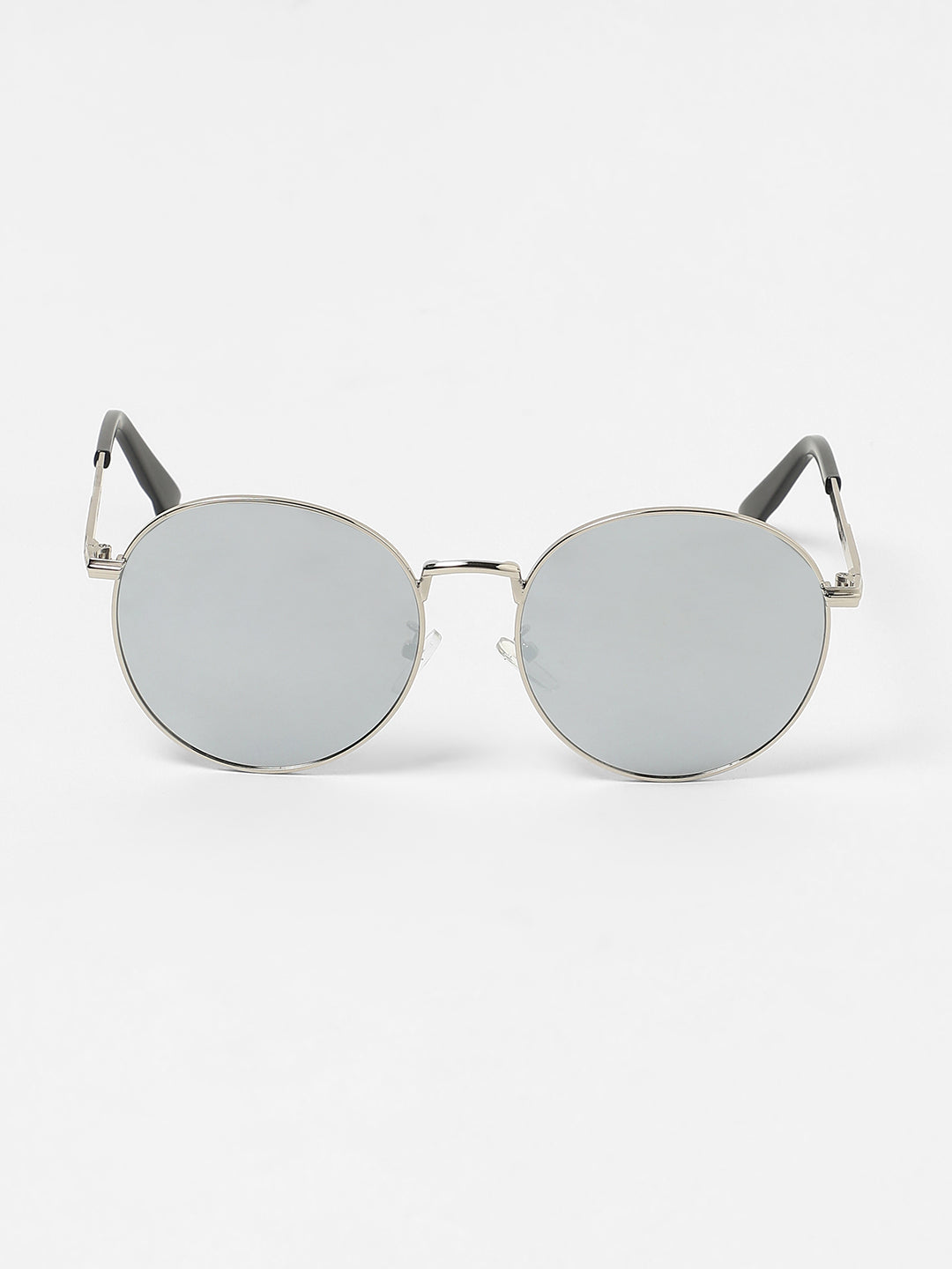 The Metallic Round Sunglasses - Metallic Silver