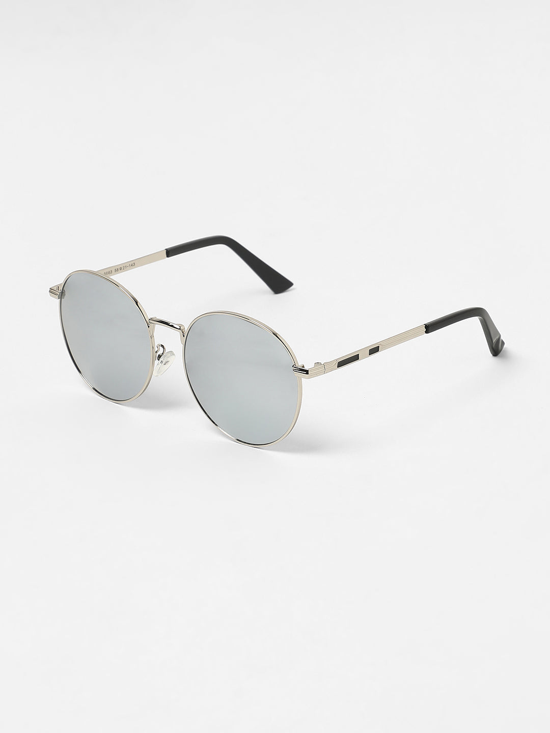 The Metallic Round Sunglasses - Metallic Silver