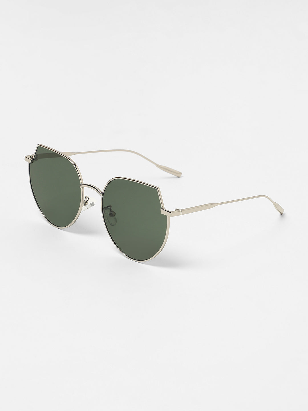 The Curved Cateye Sunglasses - Space Grey