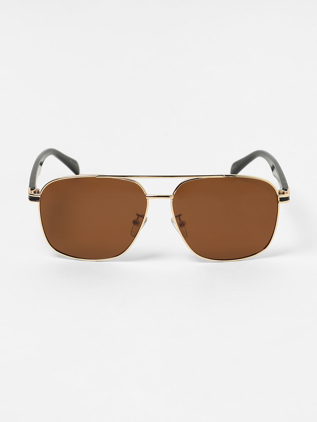 The Contrast Aviator Sunglasses - Mocha Brown