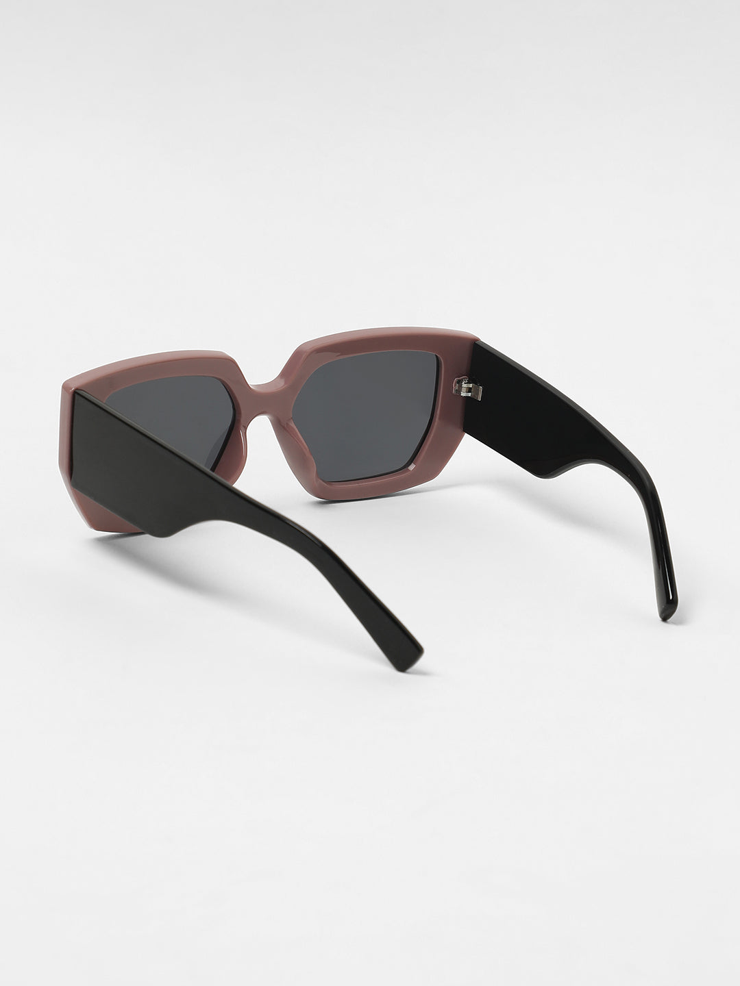 The Chunky Block Geometric Sunglasses - Mauve Purple