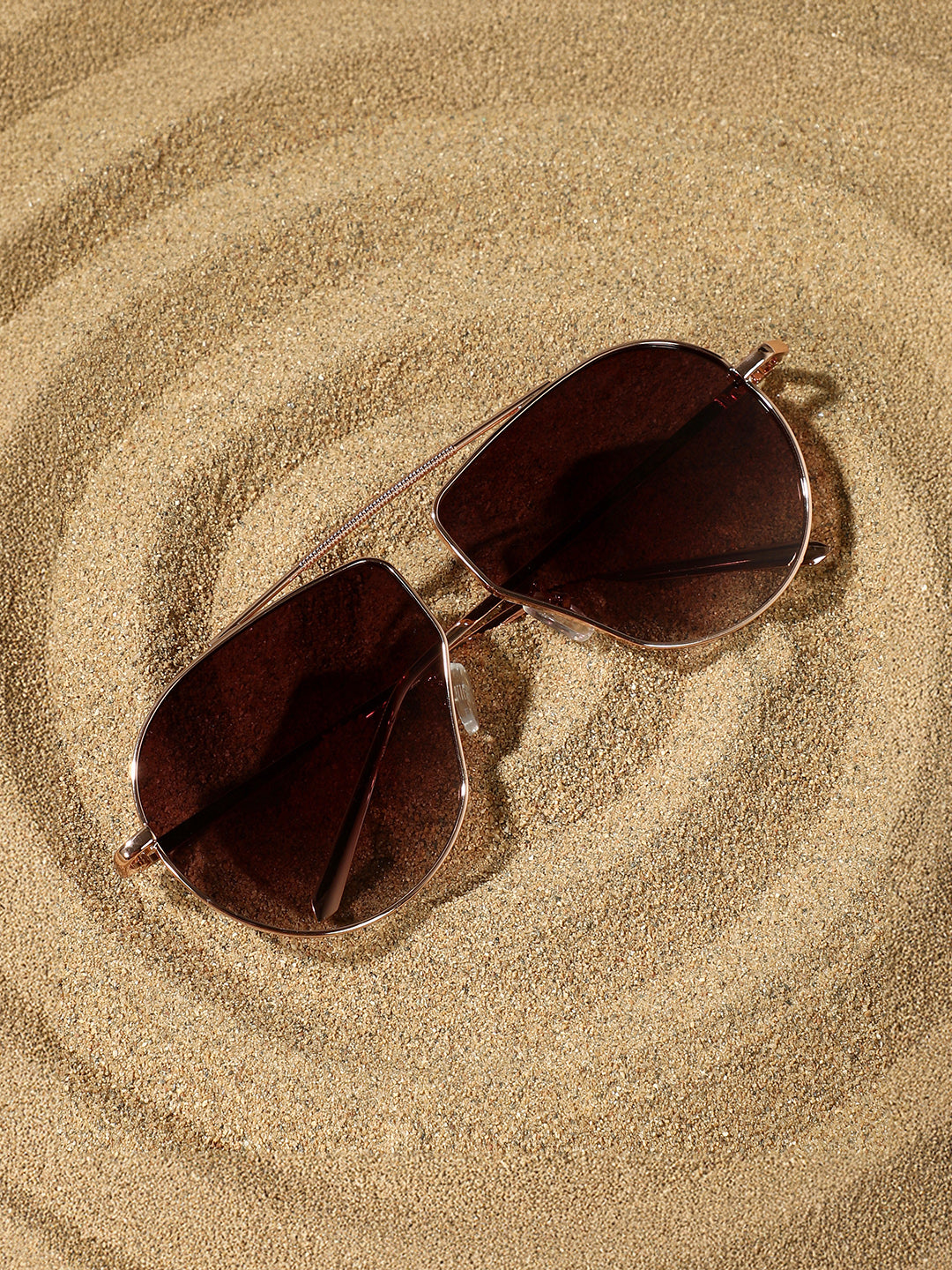 The Bar Pavement Oversized Sunglasses - Chestnut Brown