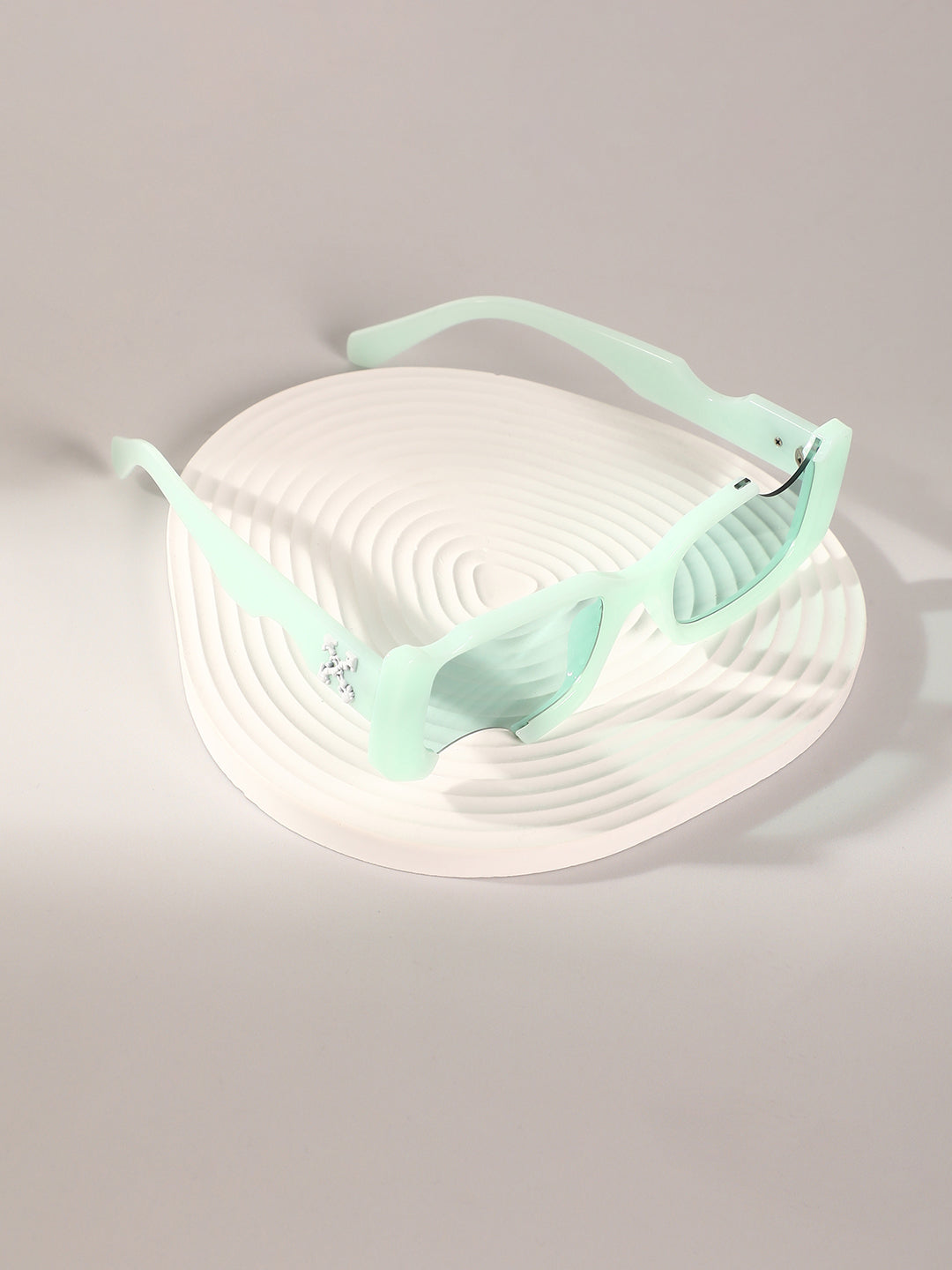 The Crunch Rectangular Sunglasses - Mint Green