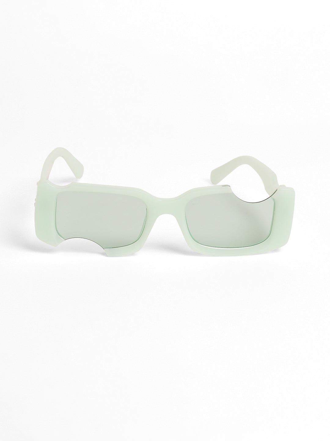 The Crunch Rectangular Sunglasses - Mint Green