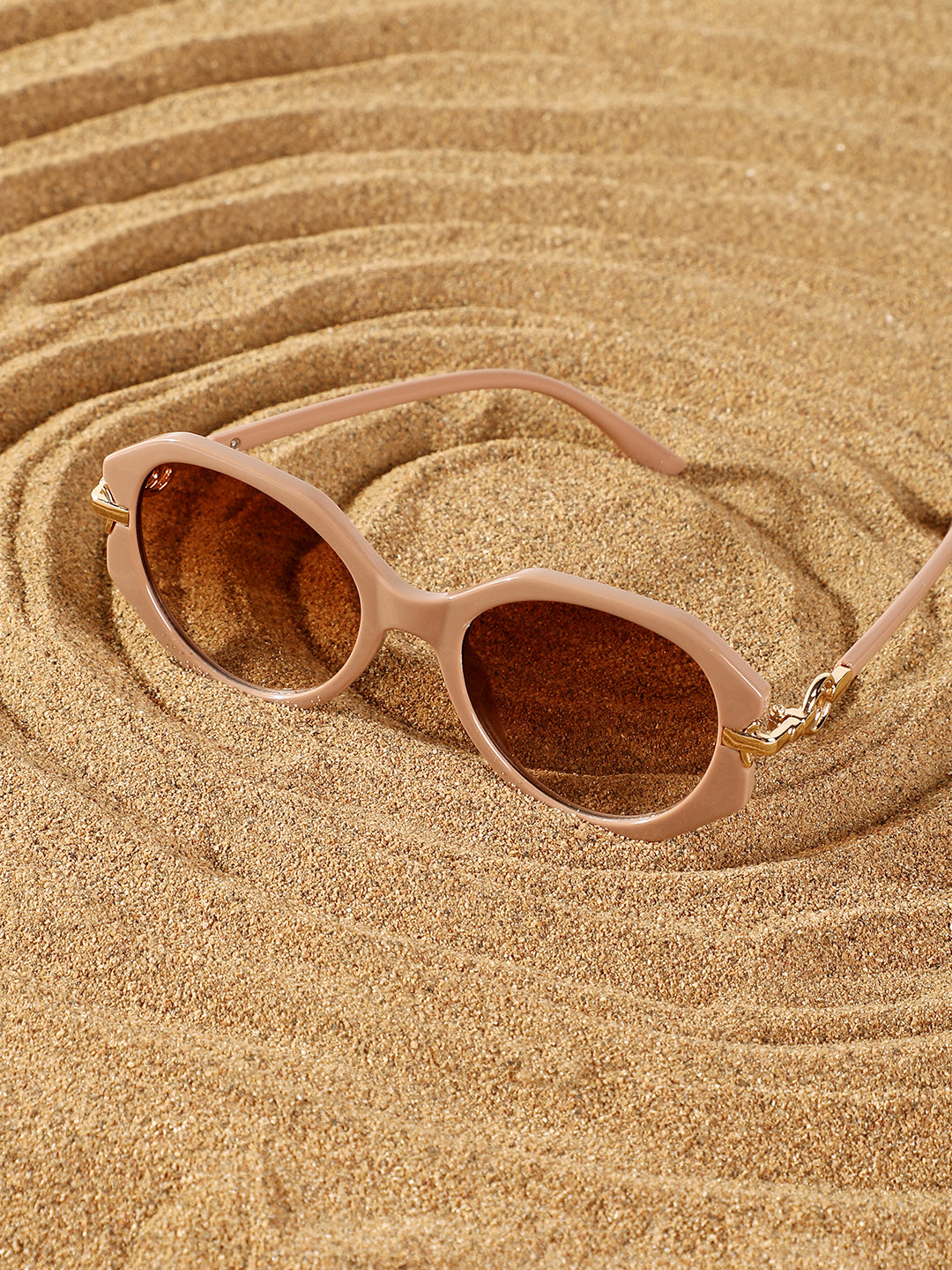 The Orb Round Sunglasses - Tan Brown