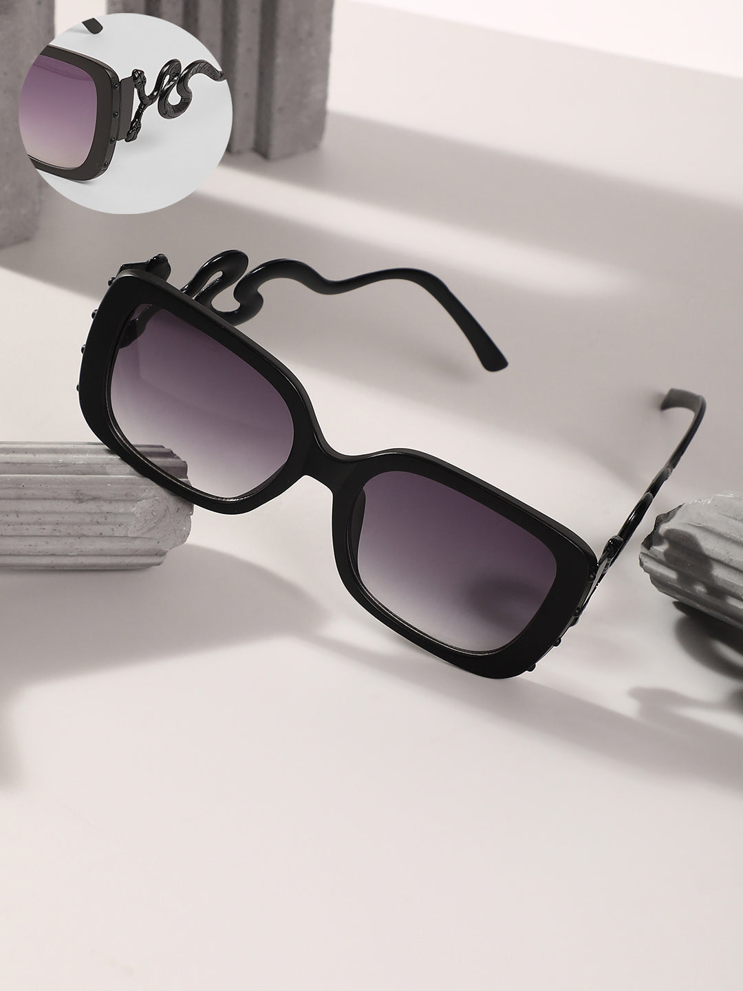 The Serpent Butterfly Sunglasses - Onyx Black