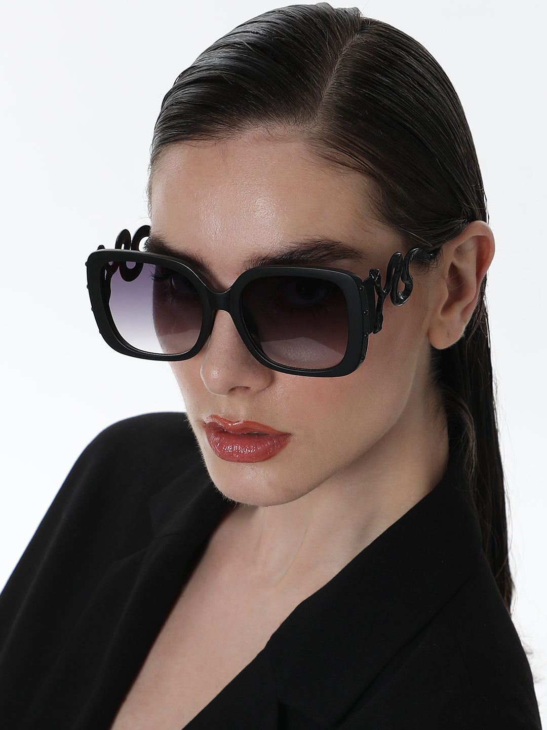 The Serpent Butterfly Sunglasses - Onyx Black