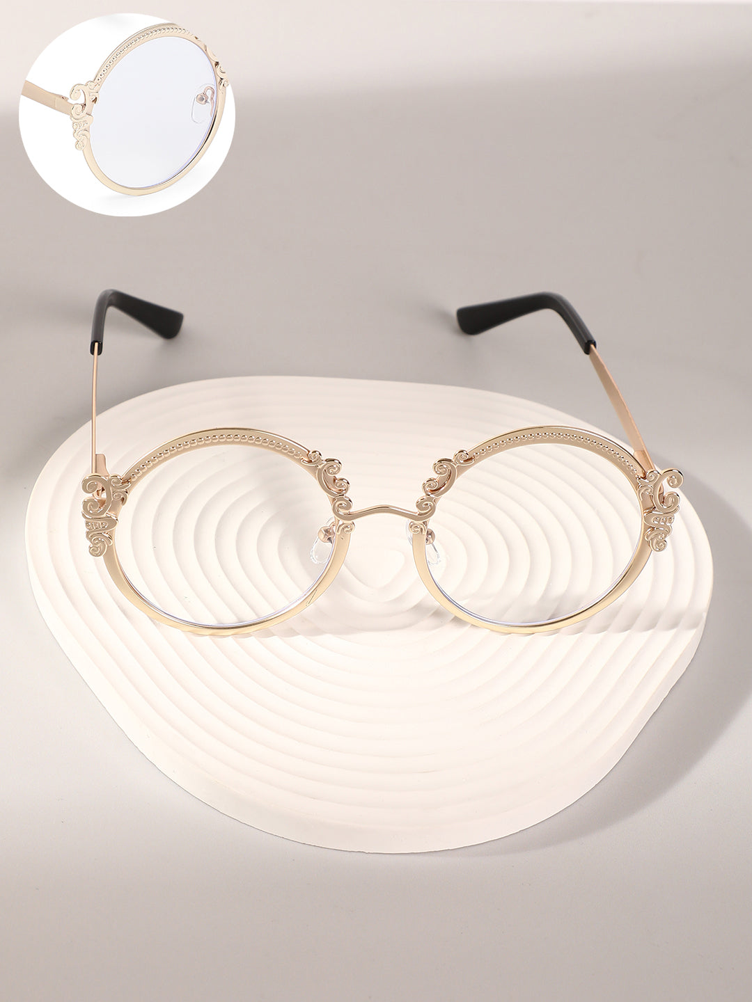 The Renaissance Round Sunglasses - Champayne Gold