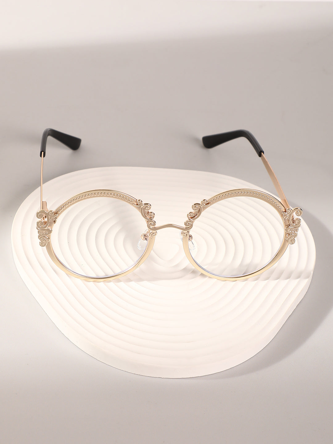 The Renaissance Round Sunglasses - Champayne Gold