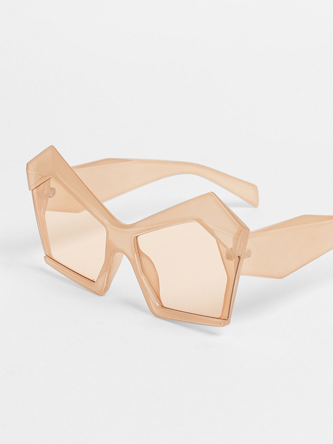 The Blade Geometric Sunglasses - Saltbox Beige