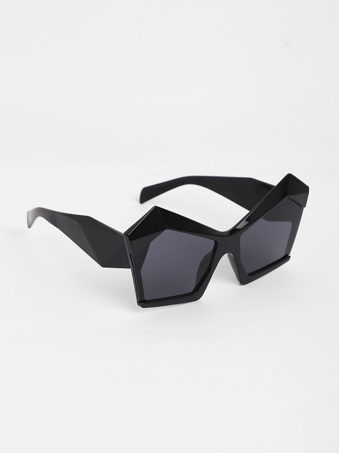 The Blade Geometric Sunglasses - Onyx Black