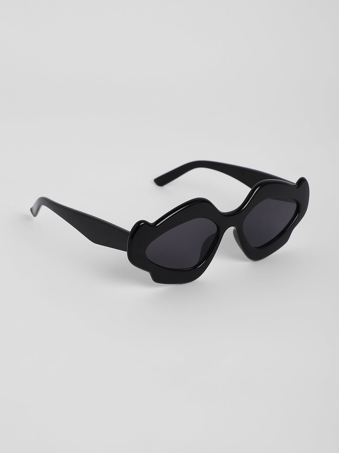 The Flame Cateye Sunglasses - Onyx Black