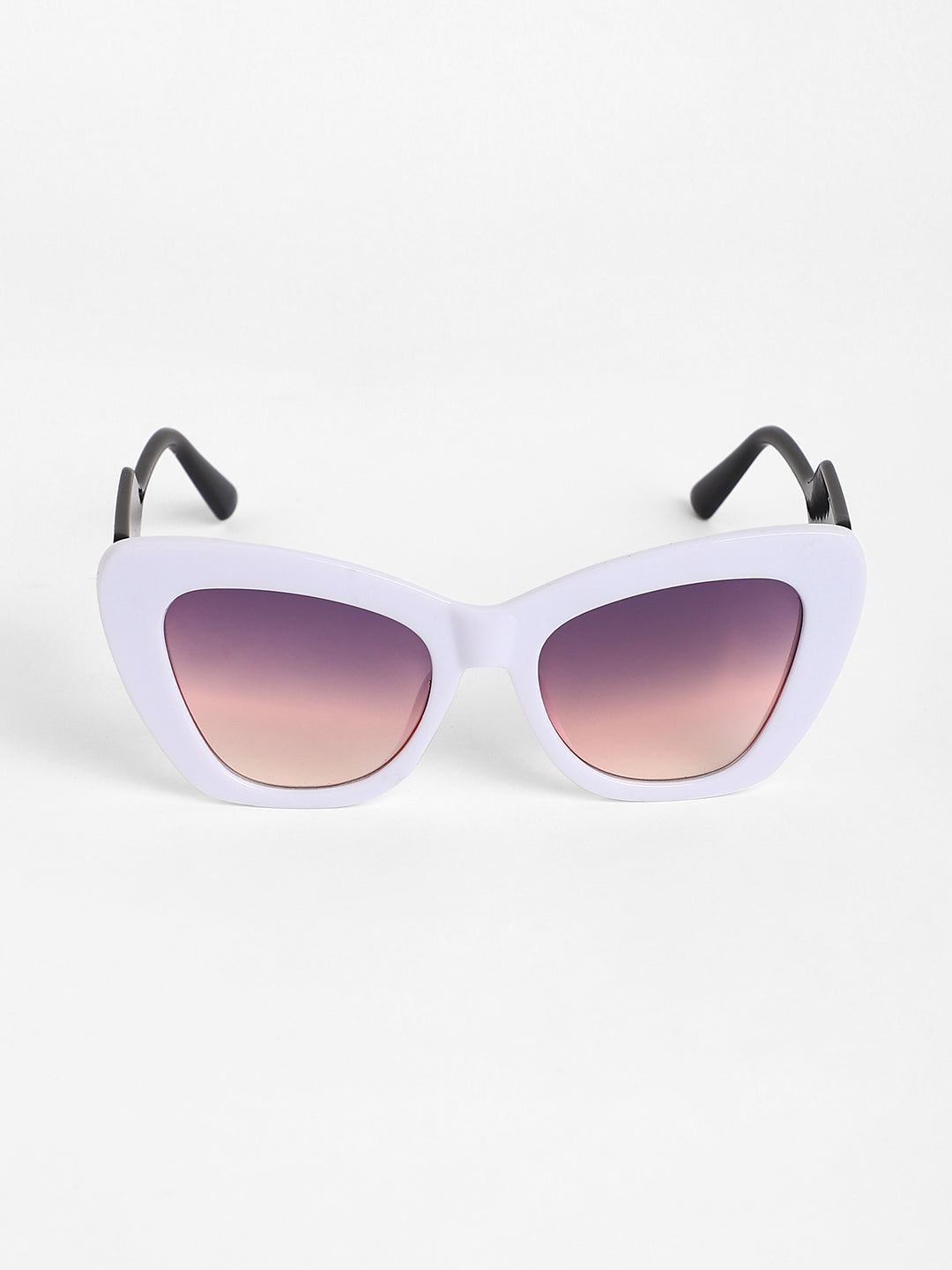 The City Cateye Sunglasses - Daisy White