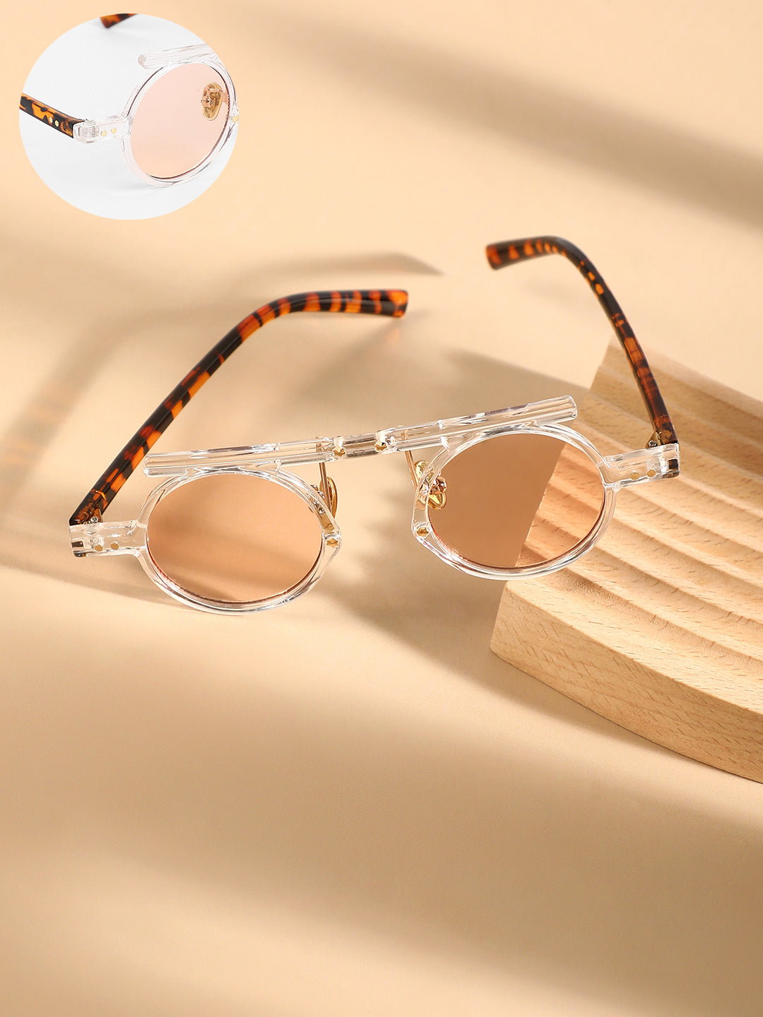 The Cirque Round Sunglasses - Transparent