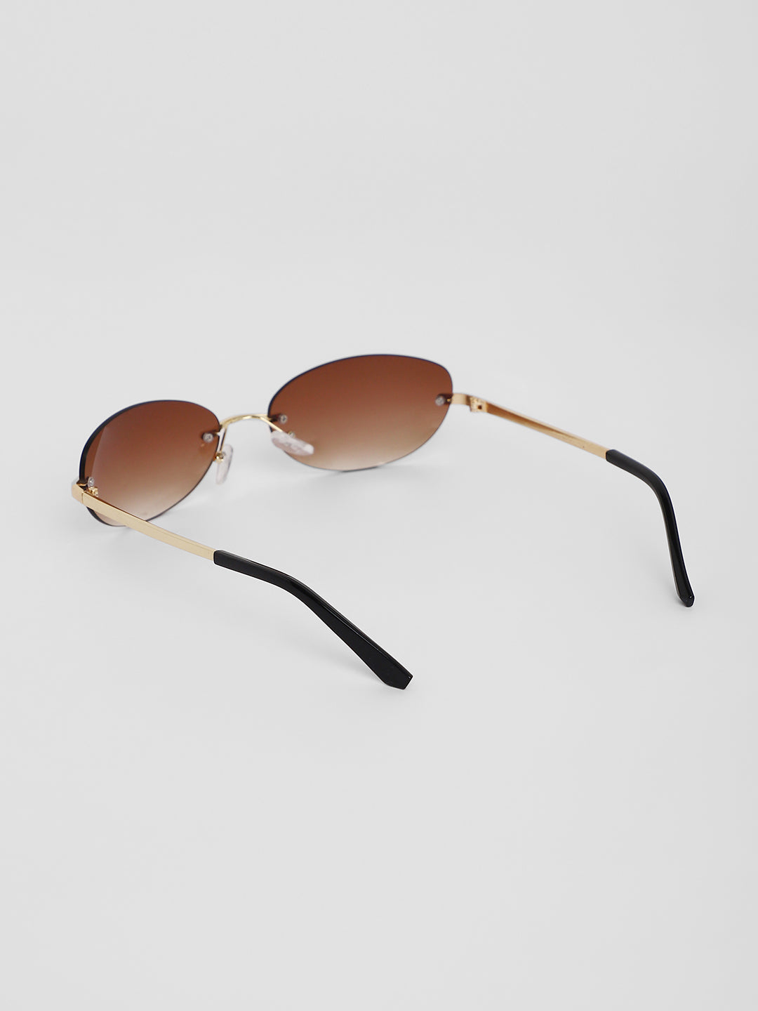 The Minimal Oval Sunglasses - Champayne Gold