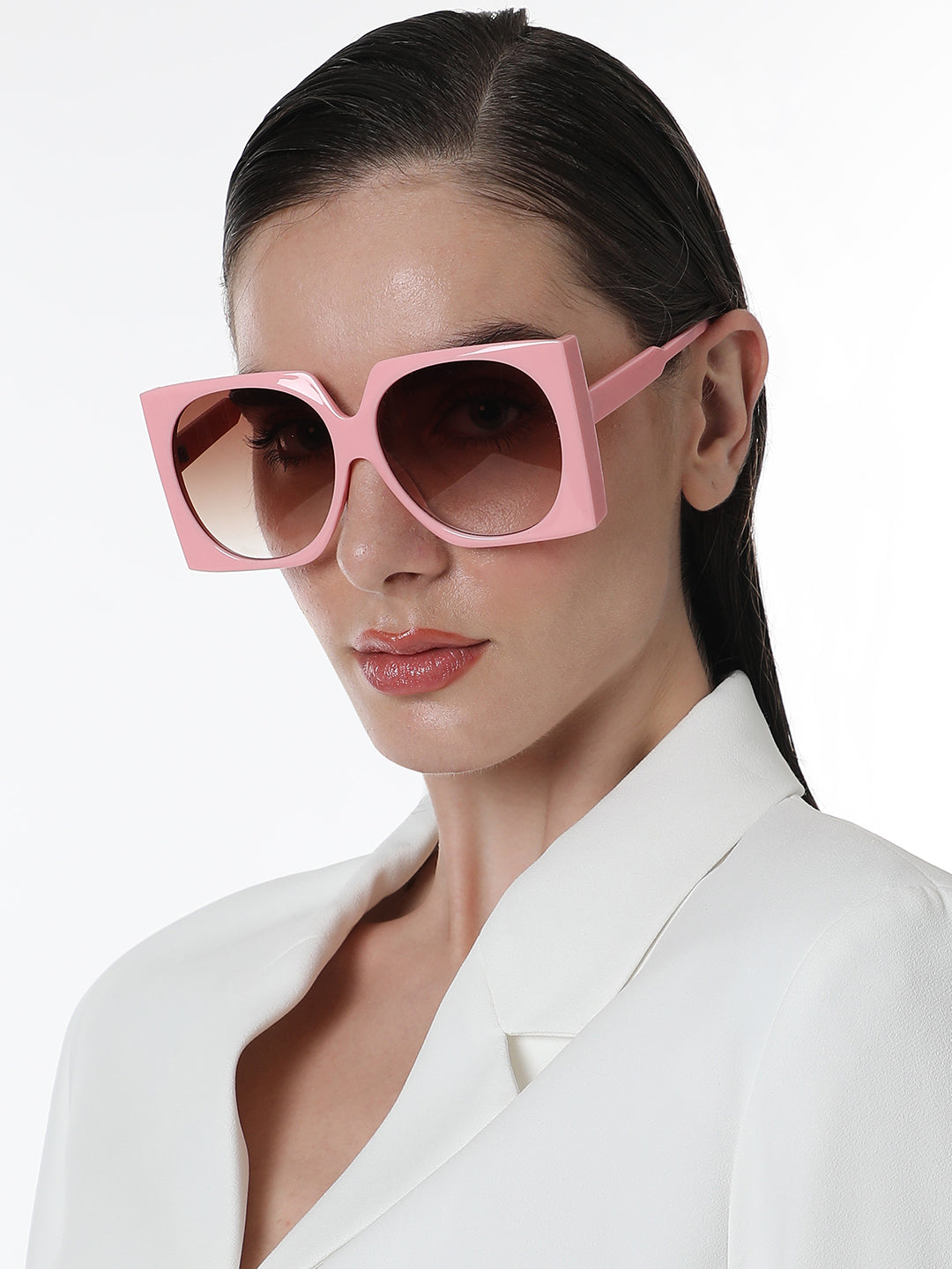 The Block Oversized Sunglasses - Bubblegum Pink