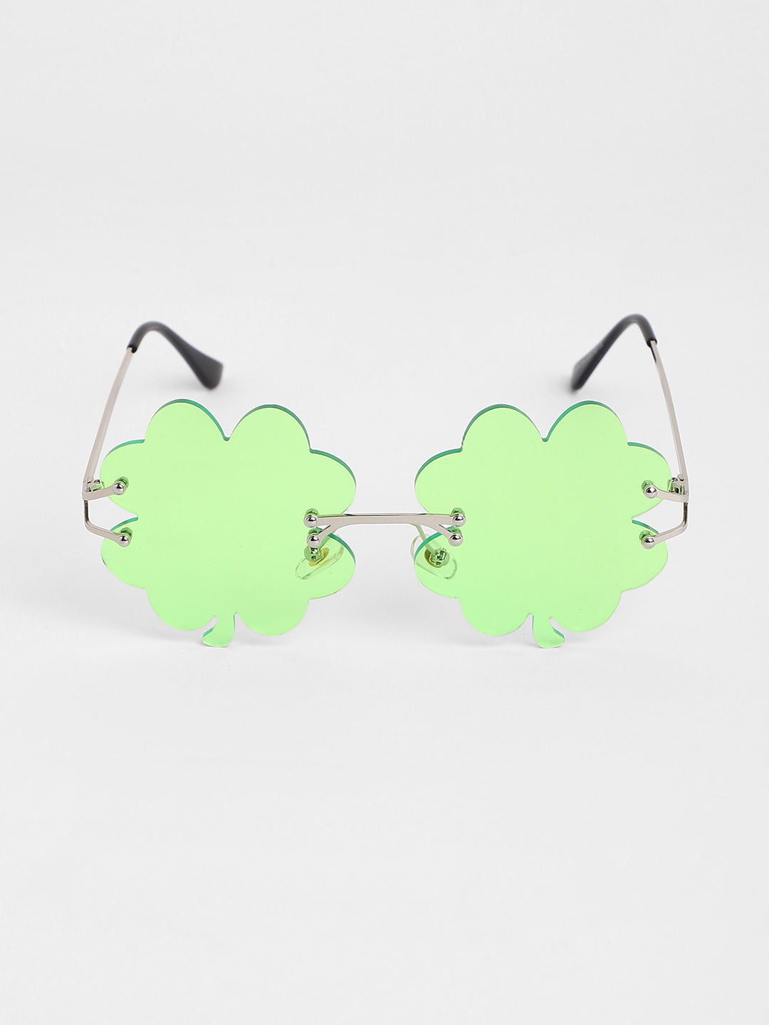 The Clover Rave Round Sunglasses - Shamrock Green