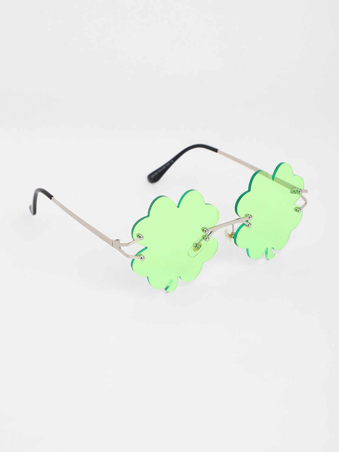 The Clover Rave Round Sunglasses - Shamrock Green