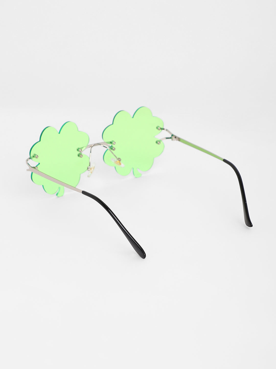 The Clover Rave Round Sunglasses - Shamrock Green