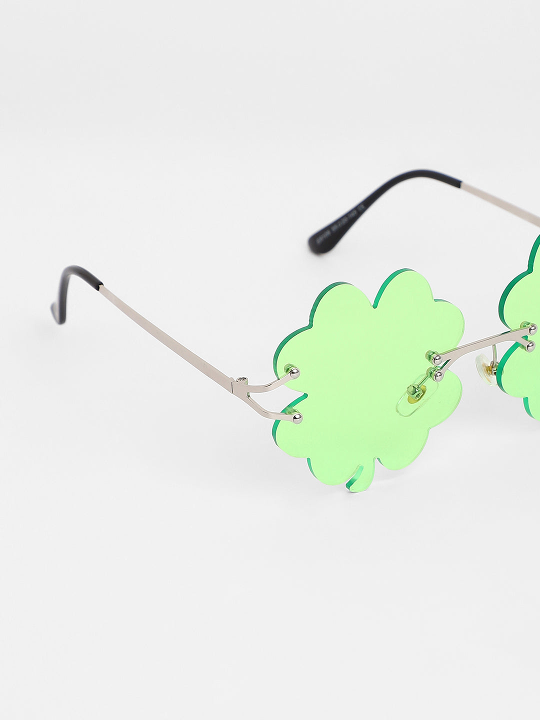 The Clover Rave Round Sunglasses - Shamrock Green