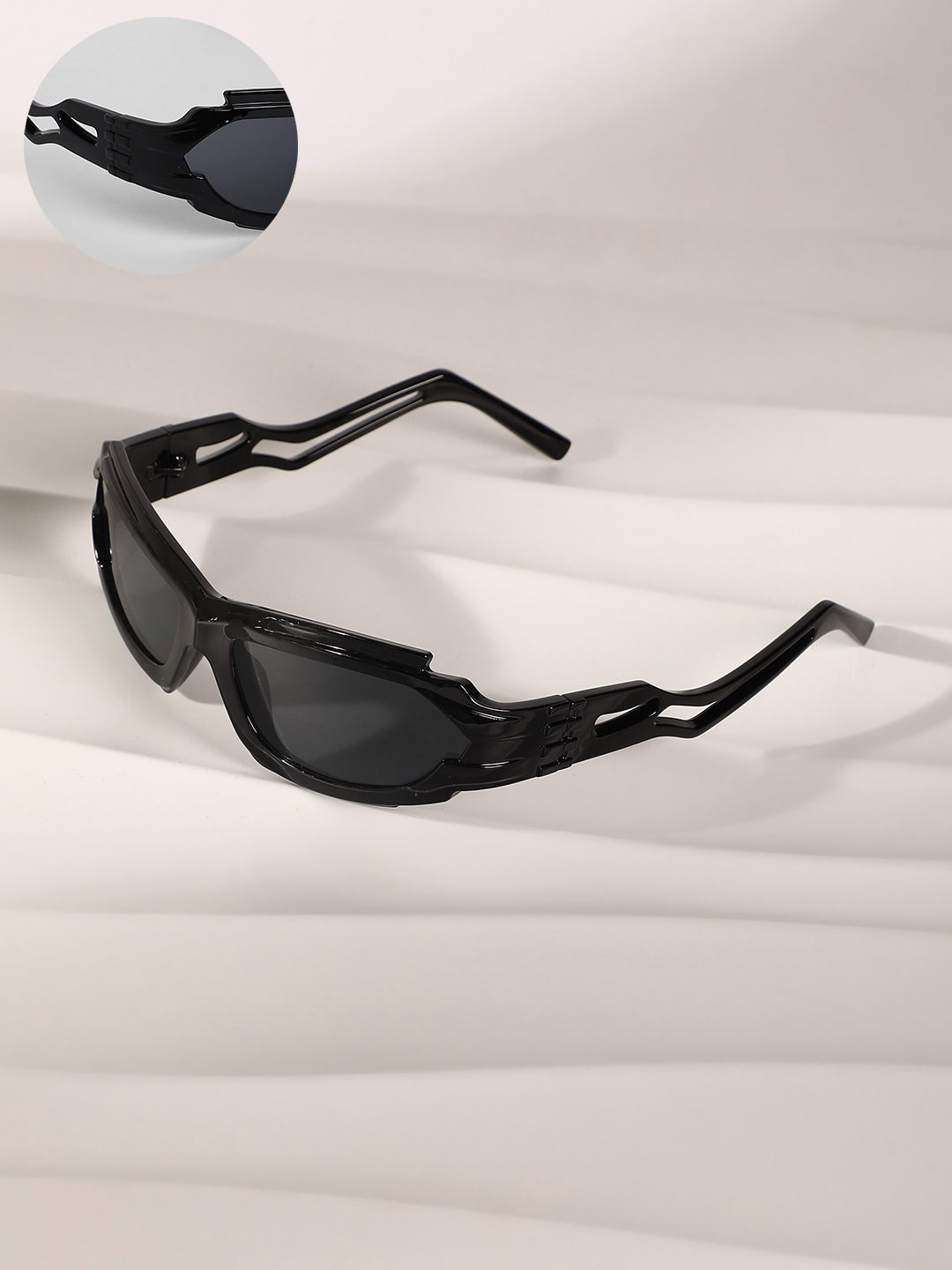 The Aspen Wrap Sunglasses - Onyx Black