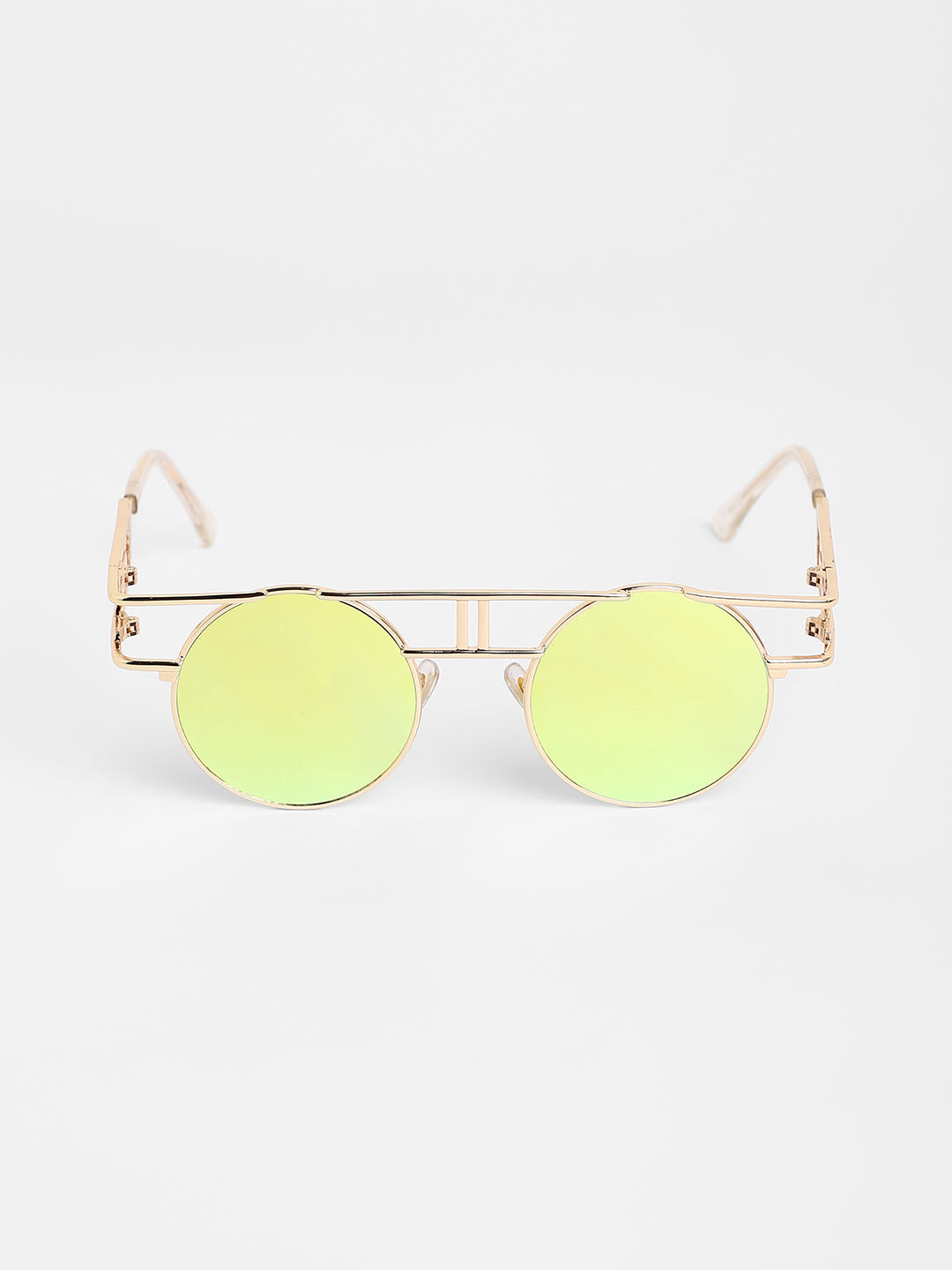 The Indie Round Sunglasses - Metallic Yellow