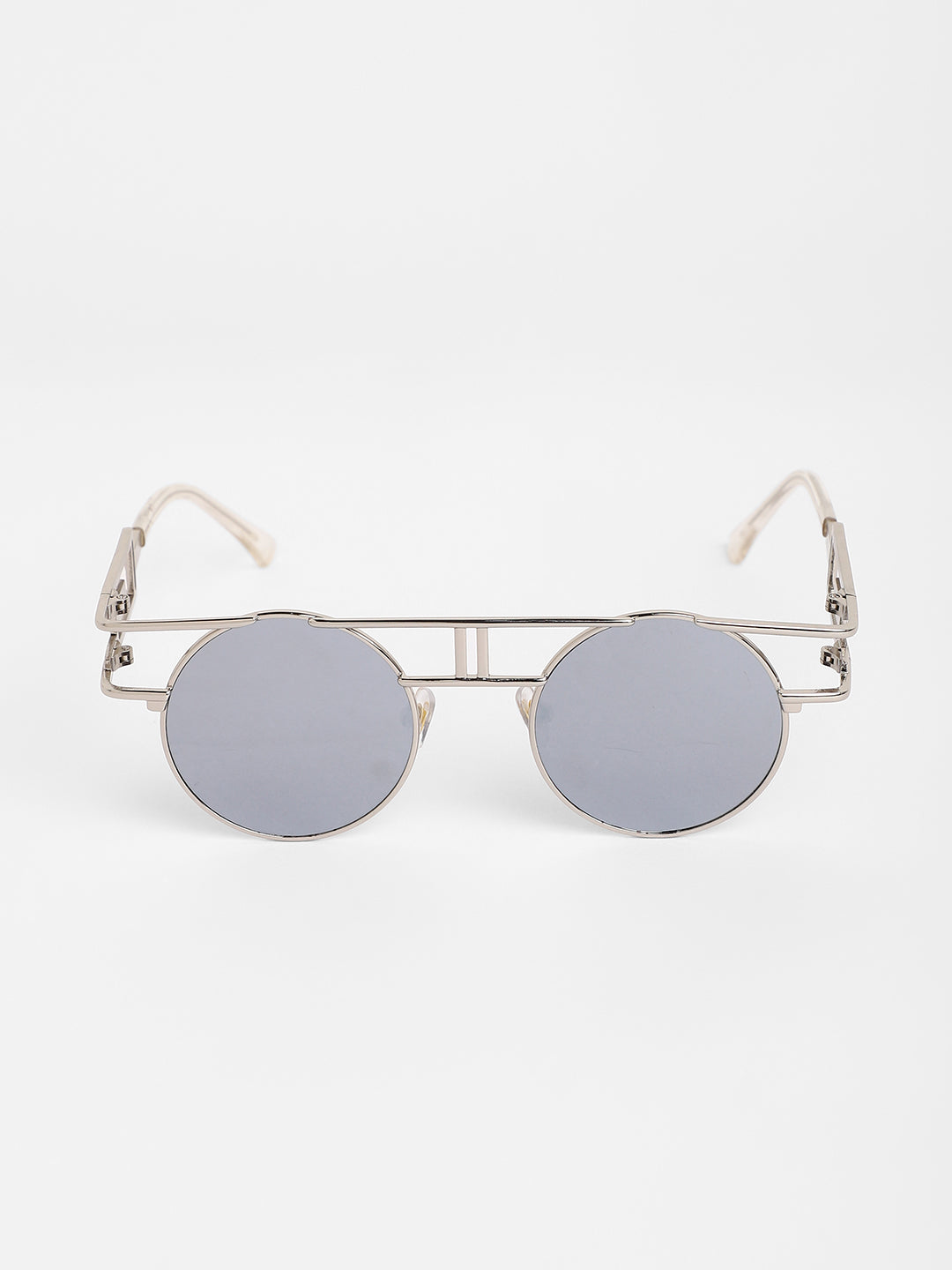 The Indie Round Sunglasses - Metallic Silver