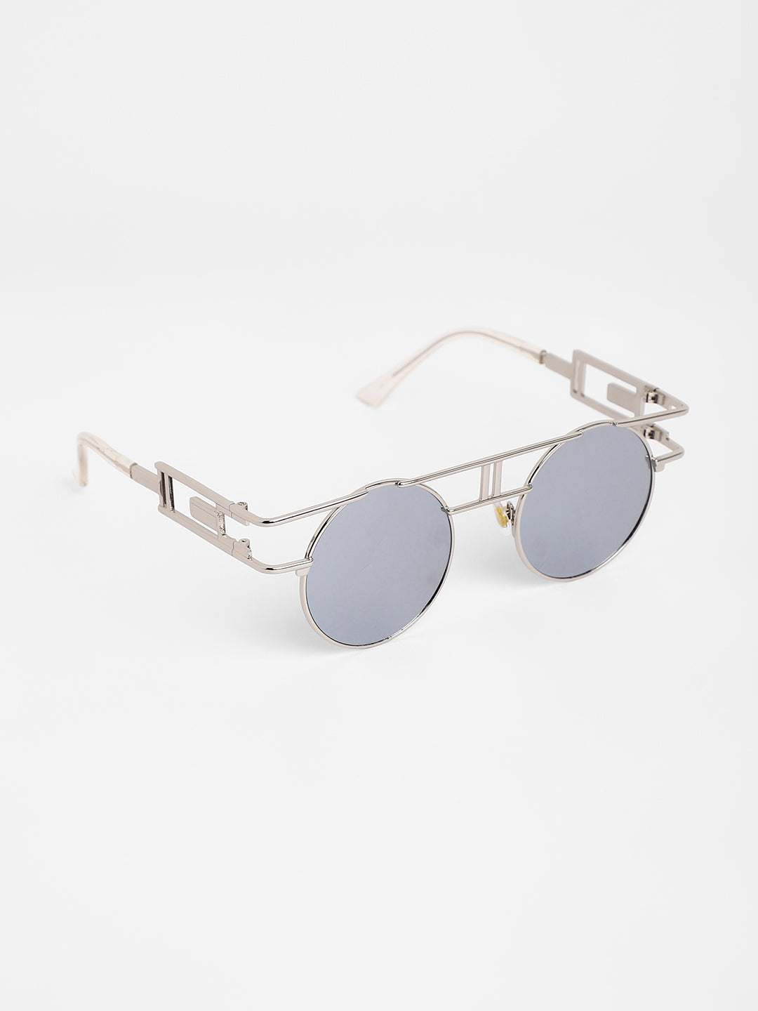 The Indie Round Sunglasses - Metallic Silver