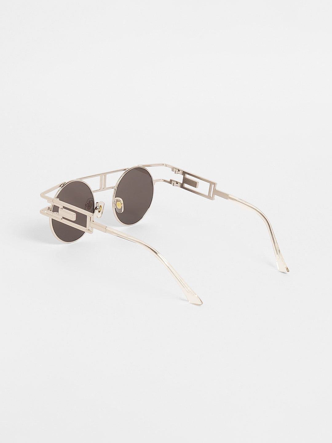 The Indie Round Sunglasses - Metallic Silver