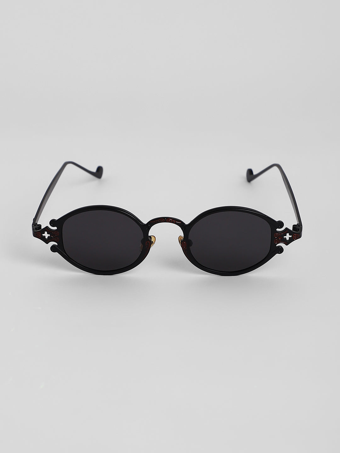 The Roman Oval Sunglasses - Midnight Black