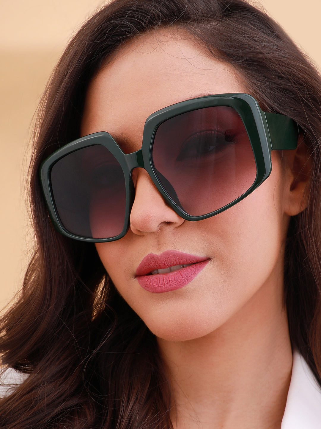 The Bombshell Oversized Sunglasses - Emerald Green