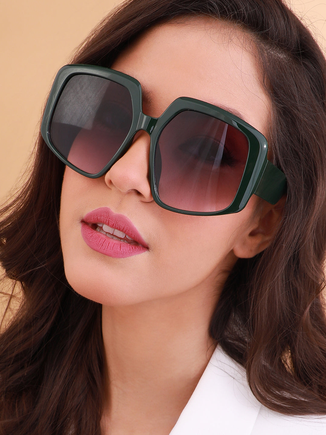 The Bombshell Oversized Sunglasses - Emerald Green