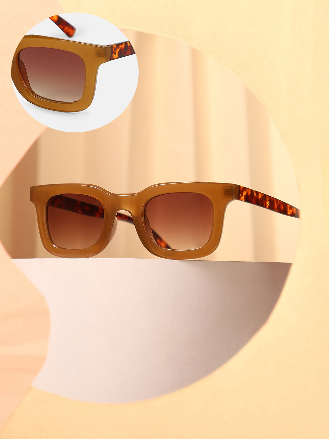 The Safari Block Wayfarer Sunglass - Coffee Brown