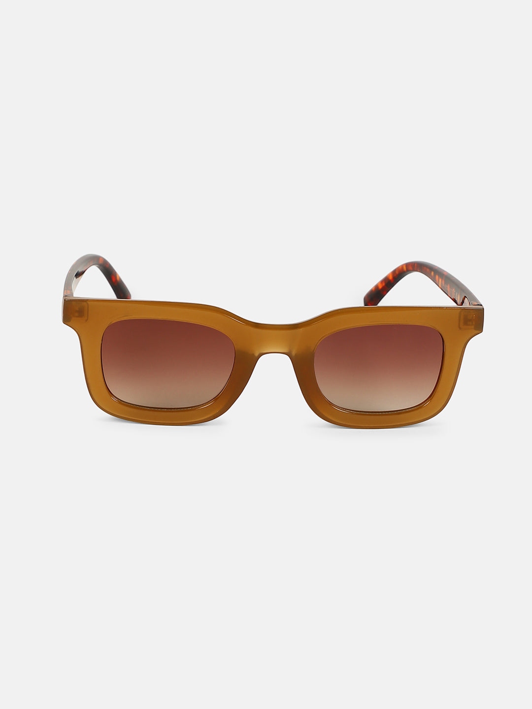 The Safari Block Wayfarer Sunglass - Coffee Brown