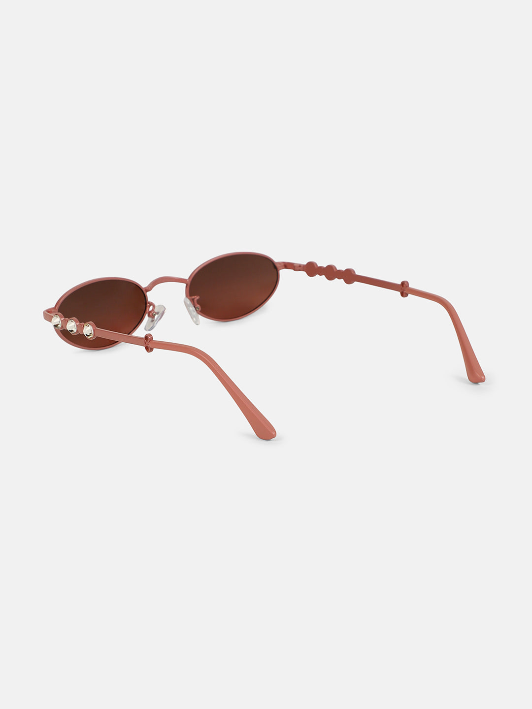 The Pastel Bijou Oval Sunglass - Flamingo Pink