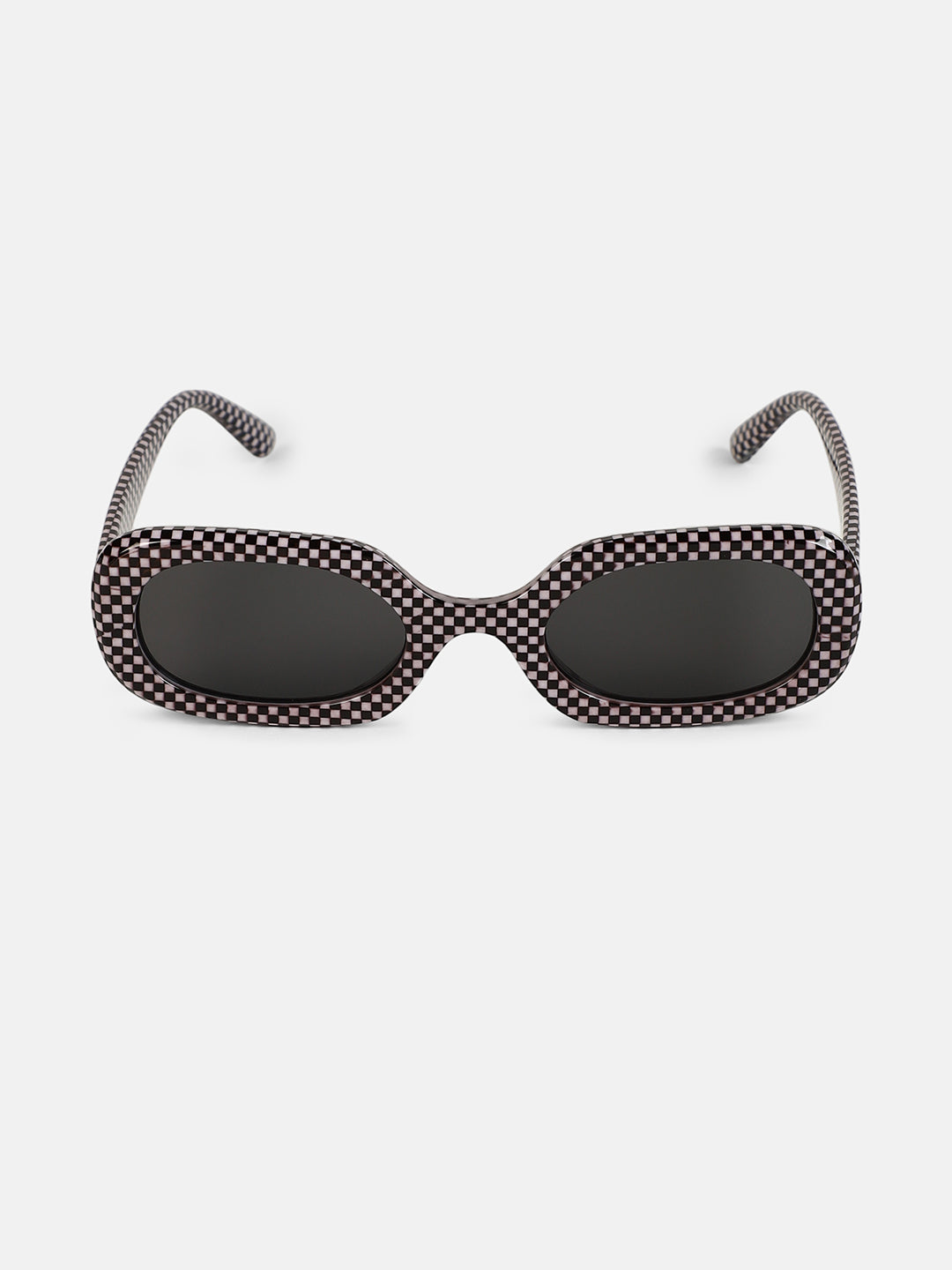 The Zany Retro Rectangular Sunglass - Onyx Black