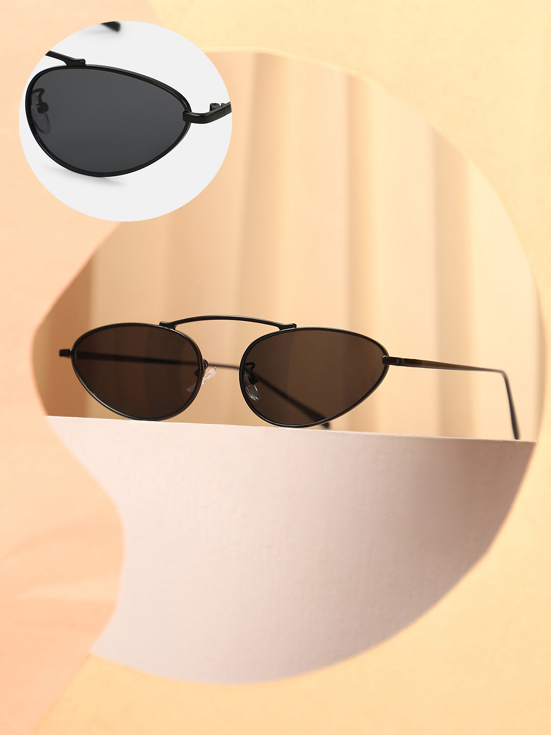 The Retro Malibu Cateye Sunglass - Onyx Black