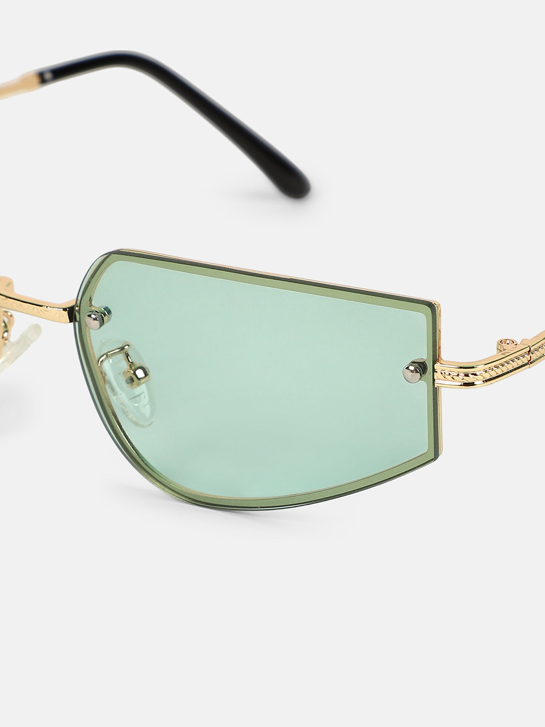 The Studio Rectangular Sunglass - Champayne Gold